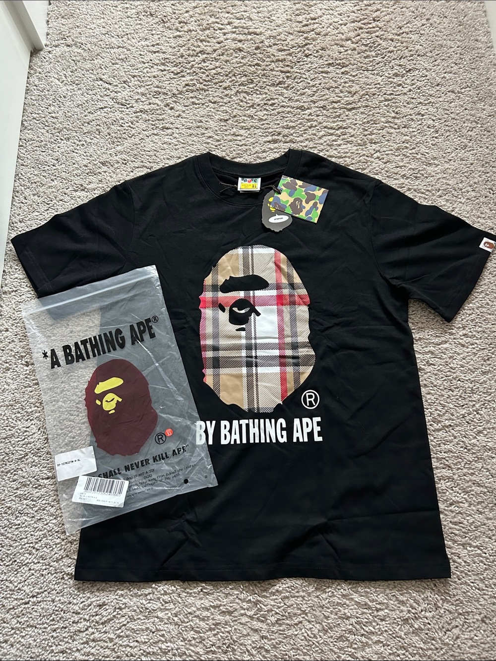 BURBERRY X BAPE Mens black With bag
